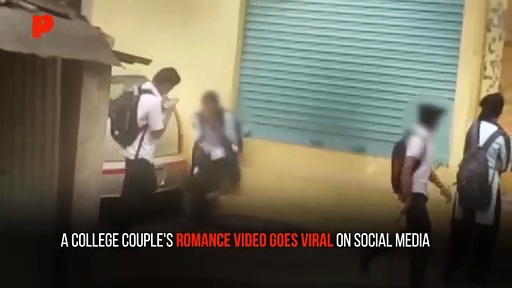 Couple from college bunk classes and go on a kissing spree on street, video goes viral