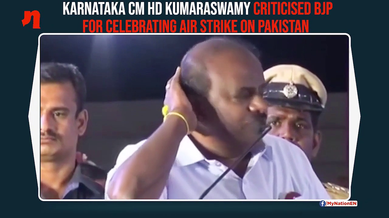 Kumaraswamy politicises move by criticising BJP for celebrating air strike