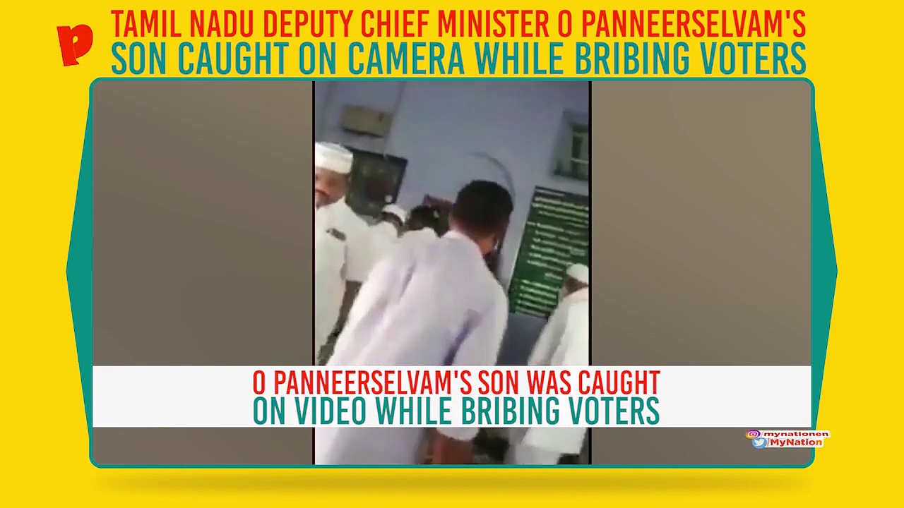 Panneerselvam's son caught on camera while bribing voters in college premises