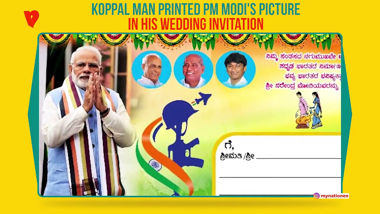 Karnataka man prints wedding card requesting well-wishers to vote for Narendra Modi