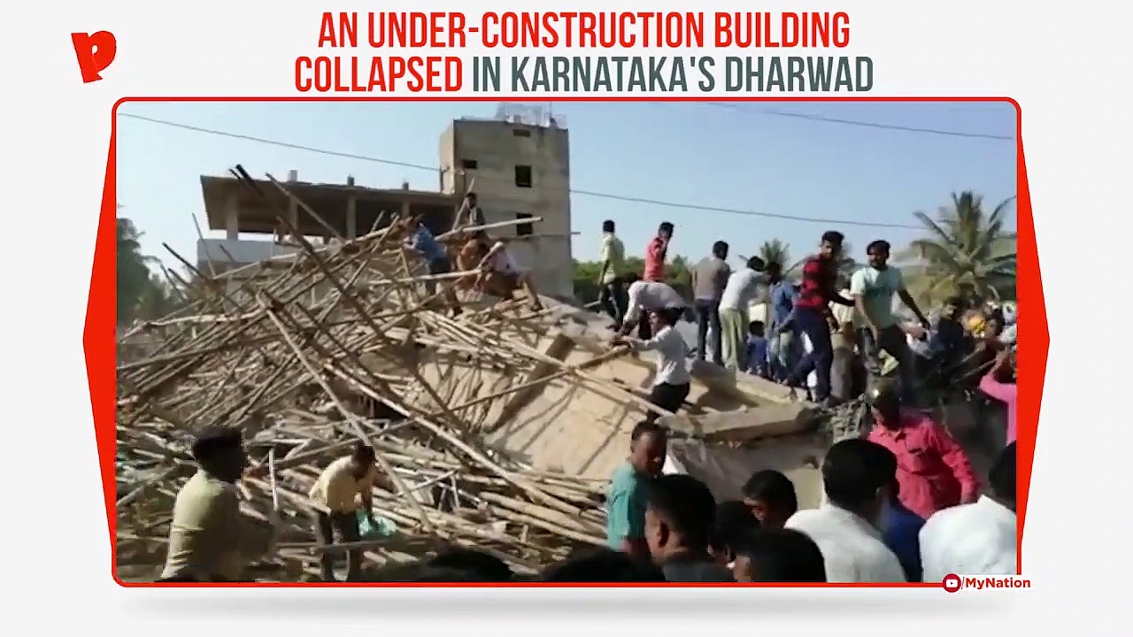 Under-construction building comes crashing down in Dharwad; 100 trapped, 1 dead