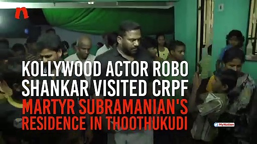 Pulwama attack: Kollywood actor Robo Shankar visits martyr Subramanian's residence in Tamil Nadu