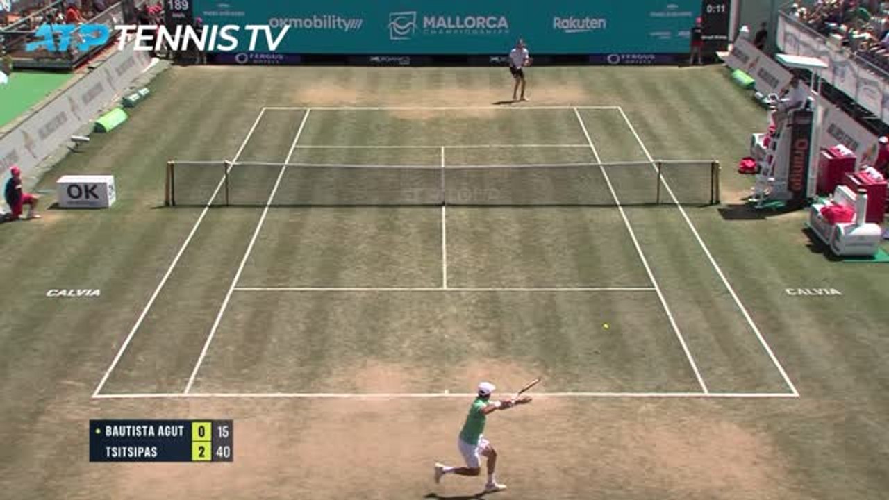 Tsitsipas battles past Bautista Agut to win mai...