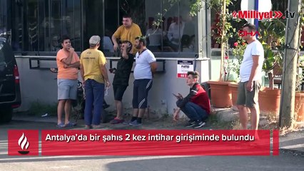 Antalya'da inanılmaz anlar! 2.kez yaptı vatandaşlar takip etti