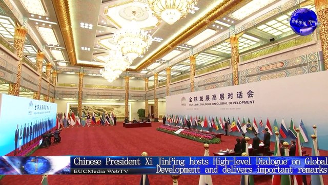 习近平主持全球发展高级别对话发表讲话/Xi JinPing hosts High level Dialogue on Global Development and delivers important