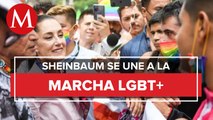 Sheinbaum asiste a marcha LGBT  en CdMx; 