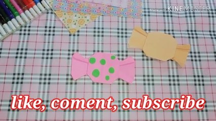 cara membuat origami permen