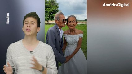 Pareja de abuelitos revivió su boda después de 65 años