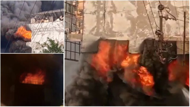 दिल्ली में आग लगने का ऐसा वीडियो पहले नहीं देखा होगा | Delhi Fire
