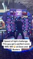 Guy Scores Perfect Score While Playing “Speed of Light” Arcade Game