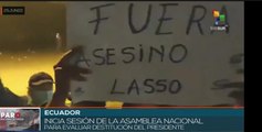 Asamblea Nacional inicia sesión virtual sobre remoción del mandatario de Ecuador