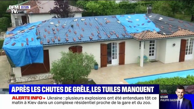 Orages: après les chutes de grêle, les tuiles manquent