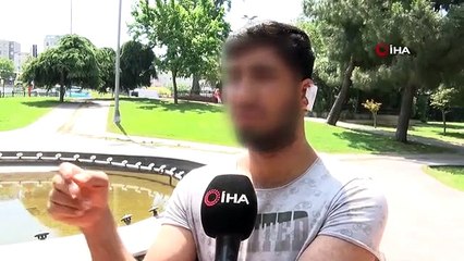 Akılalmaz kavga kamerada: Alçılı kolu ve falçatayla saldırdı, kulağını ısırdı