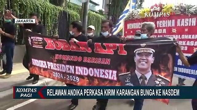 Relawan Andika Perkasa Kirim Karangan Bunga ke Nasdem Sebagai ucapan Terima Kasih