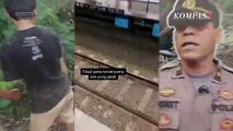 Dramatis! Viral Detik-detik Penyelamatan Penumpang Terjatuh ke Bawah Peron di Stasiun Manggarai