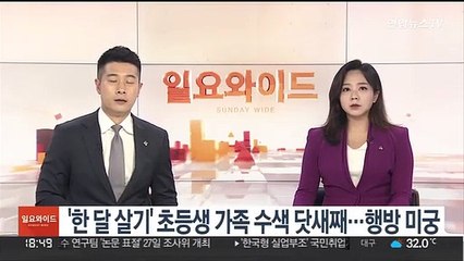 '한 달 살기' 초등생 가족 수색 닷새째…행방 미궁
