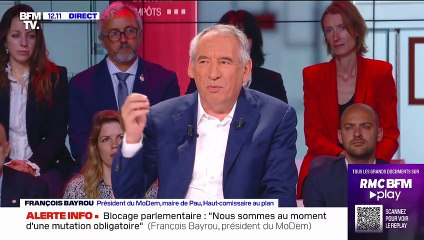 François Bayrou: "Je pense que ce n'est pas possible l'union nationale, je ne vois pas des partis de l'opposition rentrer dans la majorité"