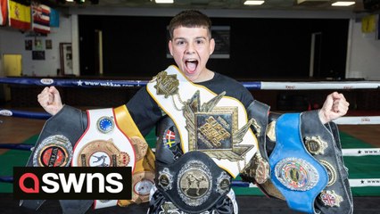 14-year-old world champion kickboxer dubbed the “mini-Connor McGregor” is ready to take on opponents
