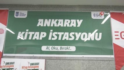 Kitapseverlere metro durağında "İstasyon Kütüphane"