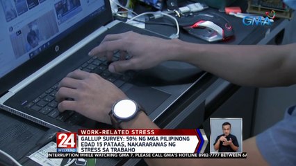 Gallup survey: 50% ng mga Pinoy edad 15 pataas, nakararanas ng stress sa trabaho | 24 Oras Weekend