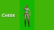 Female 3d cartoon green screen animation video | female cartoon green screen character