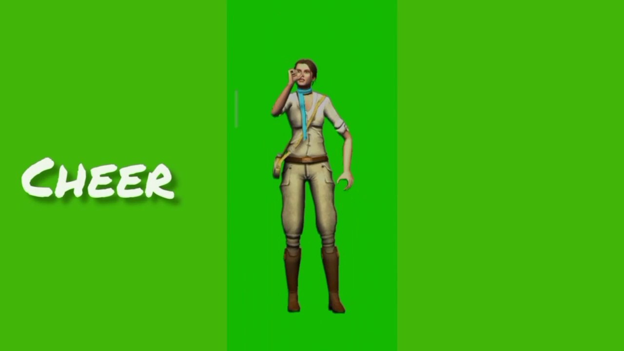 Female 3d cartoon green screen animation video | female cartoon green screen character