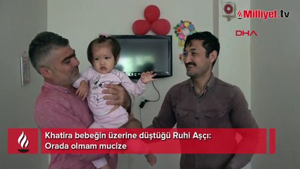 Bebek balkondan üzerine düştü! 'Orada olmam bir mucize'