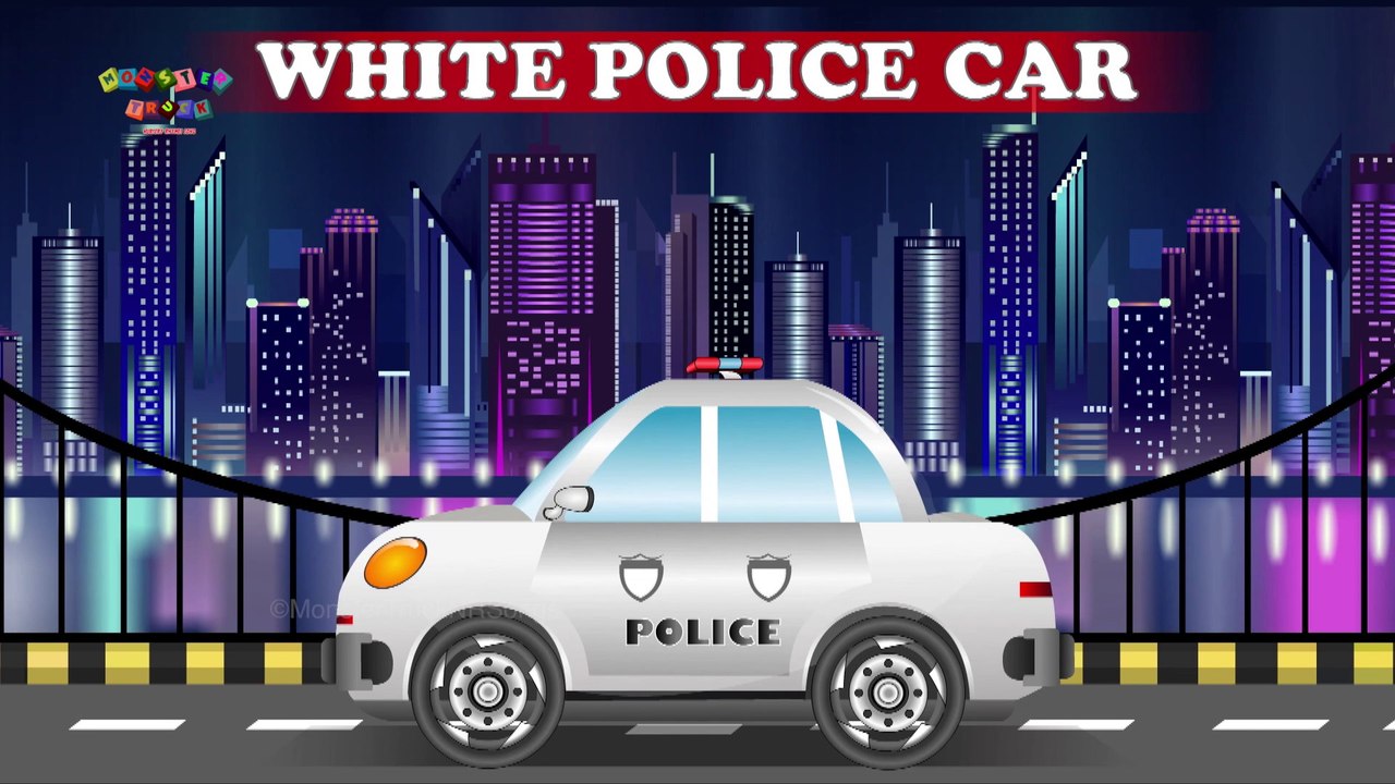 Colors for Children to Learn with Street Vehicle, police car