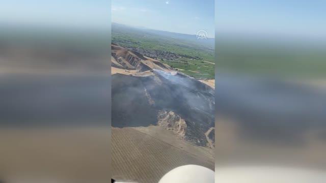 Son dakika haberleri: Otluk ve ormanlık alanda başlayan yangına müdahale ediliyor