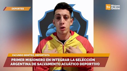 Primer misionero en integrar la selección argentina de salvamento acuático deportivo