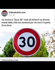 Ad Andria le “Zone 30”: limiti di 30 km/h su diverse strade della città con sanzioni per chi non li rispetta. Ecco dove