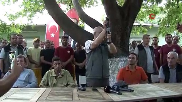 Cumhurbaşkanı Erdoğan Marmaris'teki orman işçilerine teşekkür