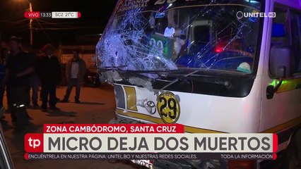 Dos personas pierden la vida tras el impacto de un micro con un vehículo