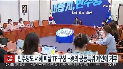 민주당도 서해피살 자체TF 구성…與의 공동특위 제안에 거부