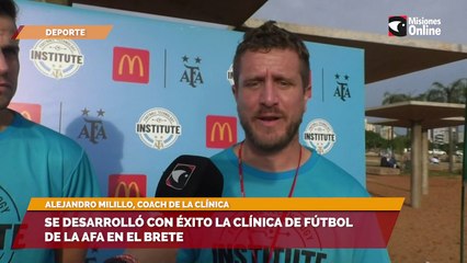 Se desarrolló con éxito la clínica de fútbol de la AFA en el Brete
