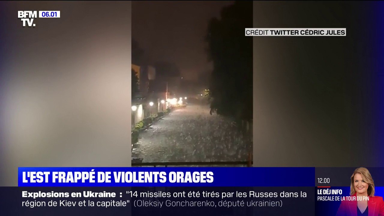 Orages: de la grêle et plus de 800 impacts de foudre en à peine deux heures dans l'Est de la France