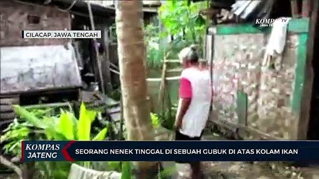 Kisah Memprihatinkan Nenek Bosih, Tinggal Seorang Diri di Gubuk di Atas Kolam Ikan
