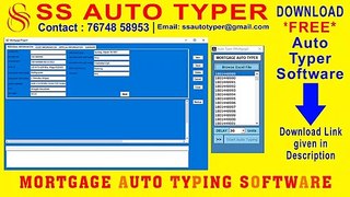 Mortgage Auto Typing Software