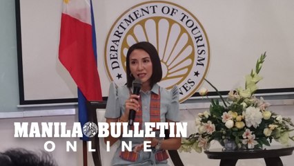 Incoming Tourism Secretary Christina Frasco appears before the media at the DOT office in Makati CIty