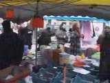 François Hollande au marché du Petit-Colombes