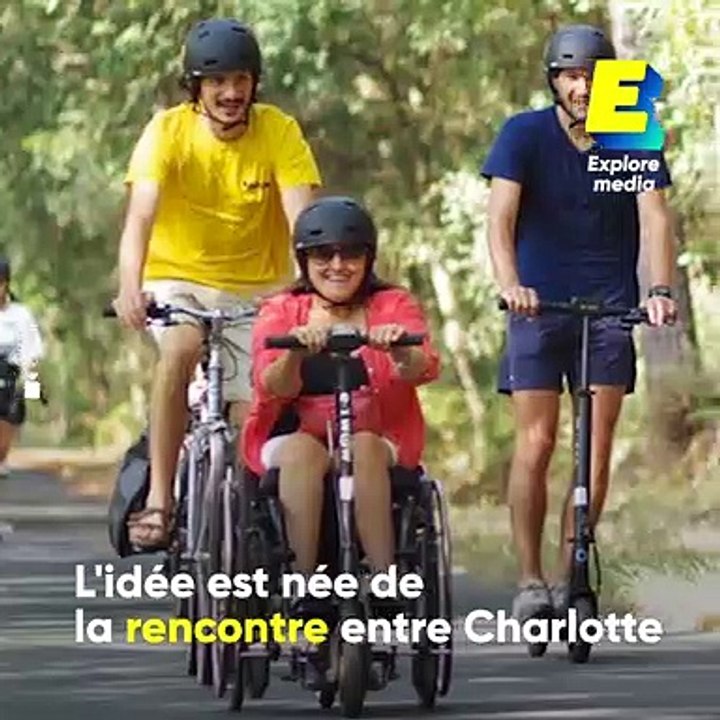 Cette fixation permet de motoriser les fauteuils roulants grâce une trottinette électrique.