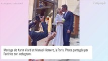 Karin Viard mariée à Manuel Herrero : photos de sa très chic robe Dior faite 