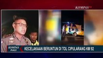 Diduga Rem Blong, Bus Tabrak Belasan Kendaraan di Tol Cipularang Km 92 Arah Jakarta!