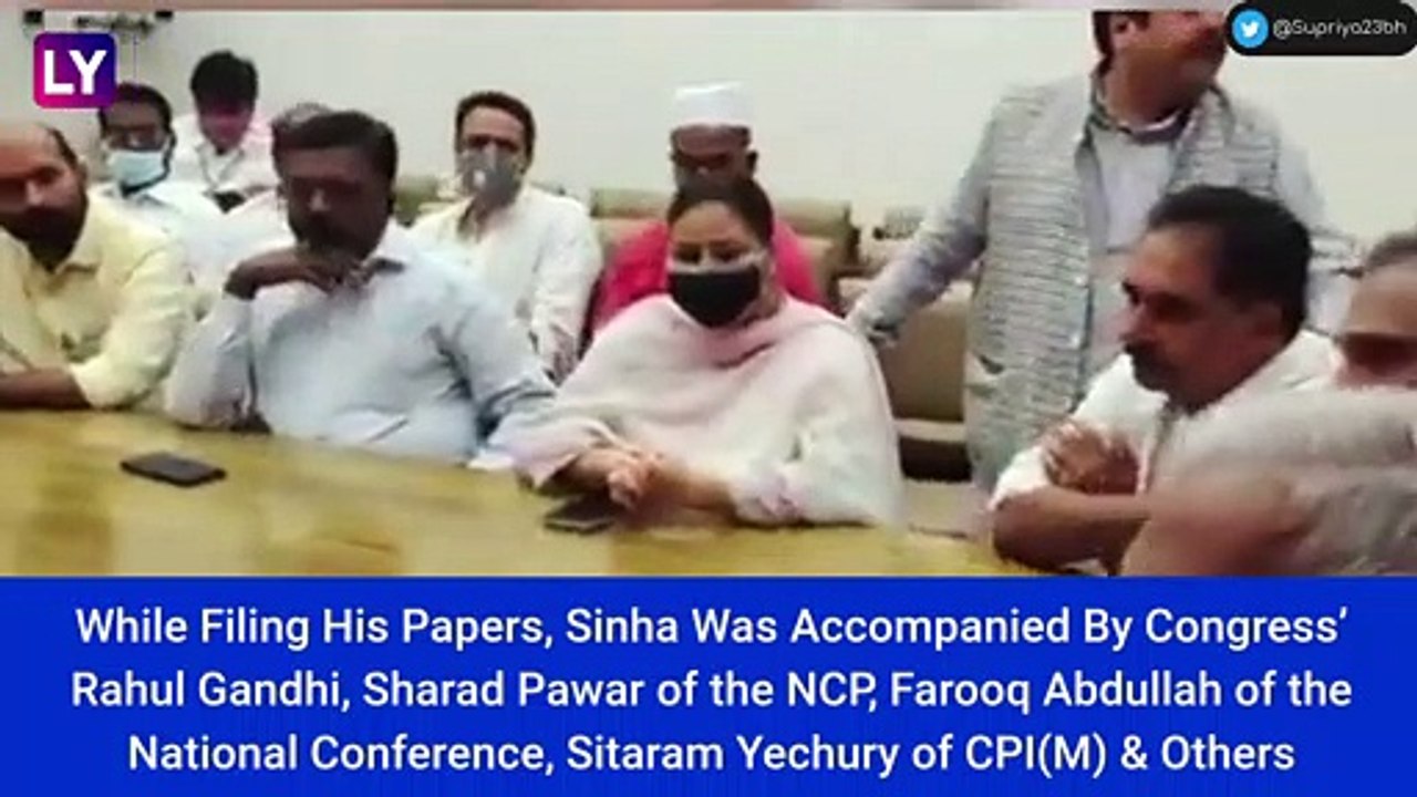 Yashwant Sinha, Opp Presidential Candidate Files Nomination, Rahul ...