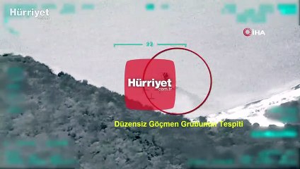 Bakan Soylu, Ege Denizi’nde İHA ile tespit edilen göçmenleri paylaştı
