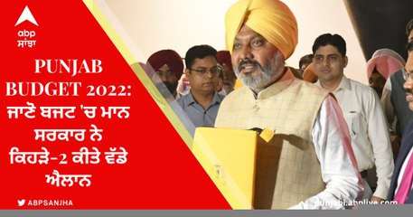 Punjab Budget 2022 : ਜਾਣੋ ਬਜਟ ਵਿੱਚ ਮਾਨ ਸਰਕਾਰ ਨੇ ਕਿਹੜੇ-2 ਕੀਤੇ ਵੱਡੇ ਐਲਾਨ