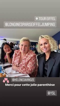 Laeticia Hallyday réunie avec sa grande amie Hélène Darroze et sa fille Joy au Longines Paris Eiffel Jumping