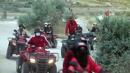 Kapadokya'da havalı duş turistlerin hoşuna gidiyor