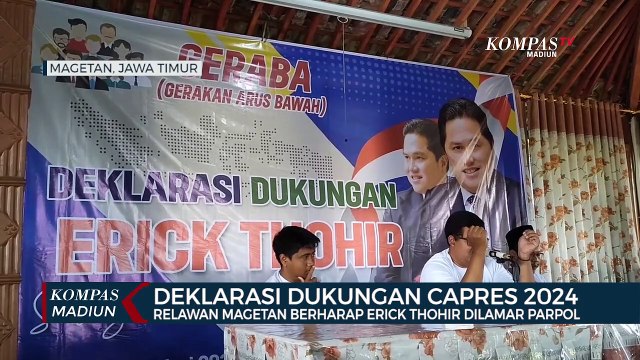 Deklarasi Dukungan Capres 2024, Relawan Magetan Berharap Erick Thohir Dilamar Parpol