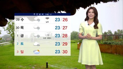 [뉴스7 날씨] 오늘부터 중부 장맛비…남부 무더위 속 소나기